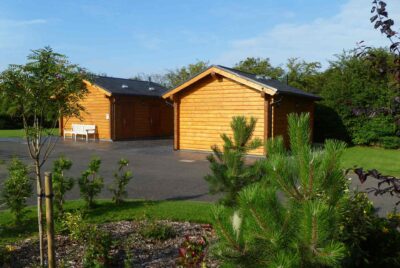 Toilet and shower block